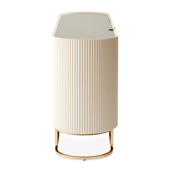 AICO Furniture Lisbon Console Table in Silken Matte Cream - Bargain Furniture (Detroit, MI)