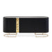 AICO Furniture Lisbon Console Table in Silken Matte Black - Bargain Furniture (Detroit, MI)