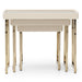 AICO Lisbon Nesting Tables in Silken Matte Cream - Bargain Furniture (Detroit, MI)
