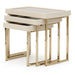 AICO Lisbon Nesting Tables in Silken Matte Cream - Bargain Furniture (Detroit, MI)