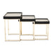 AICO Furniture Lisbon Nesting Table in Silken Matte Black - Bargain Furniture (Detroit, MI)