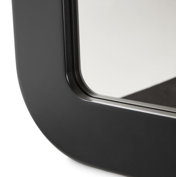 AICO Furniture Wall Mirror in Silken Matte Black - Bargain Furniture (Detroit, MI)