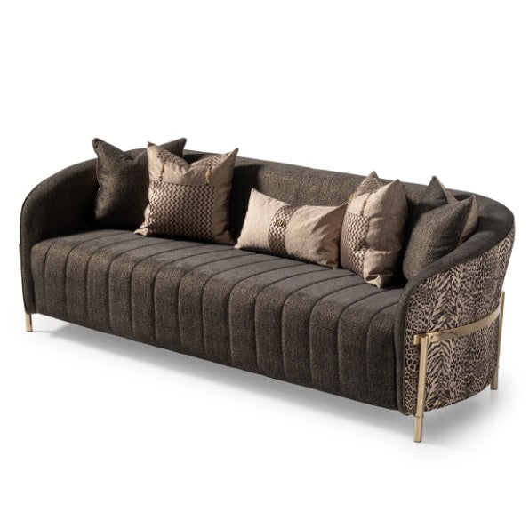 AICO Furniture Lisbon Sofa in Onyx Gold - Bargain Furniture (Detroit, MI)
