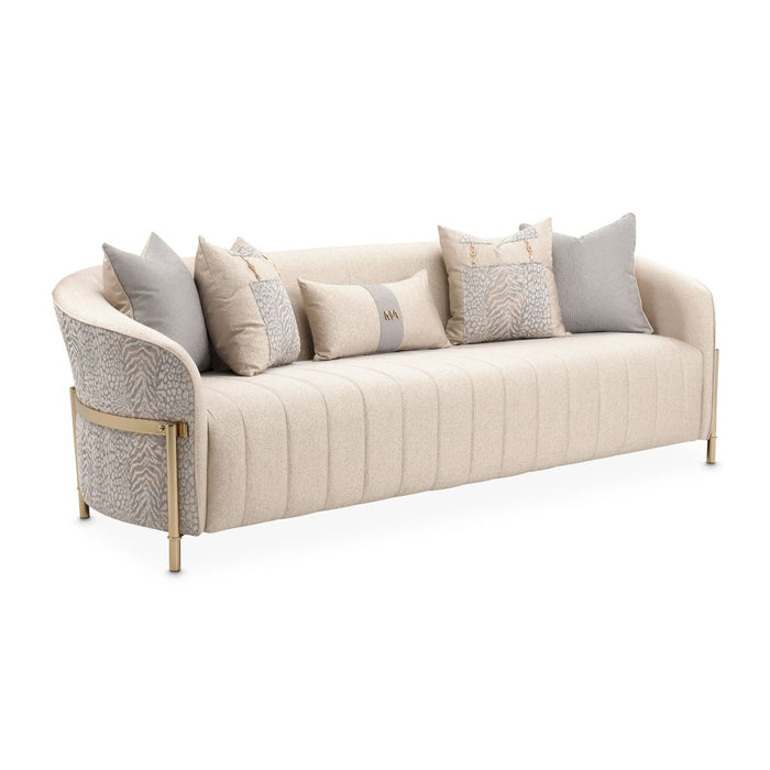 AICO Lisbon Sofa in Opal Gold - Bargain Furniture (Detroit, MI)