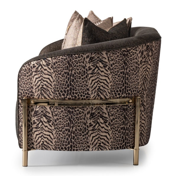 AICO Furniture Lisbon Loveseat in Onyx Gold - Bargain Furniture (Detroit, MI)