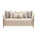 AICO Lisbon Loveseat in Opal Gold - Bargain Furniture (Detroit, MI)