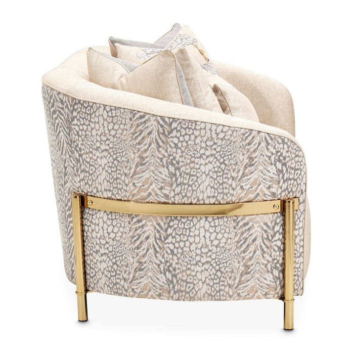 AICO Lisbon Loveseat in Opal Gold - Bargain Furniture (Detroit, MI)