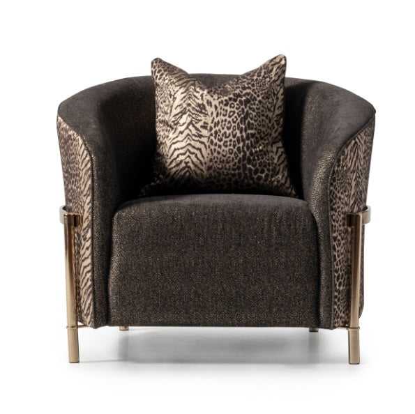 AICO Furniture Lisbon Chair in Onyx Gold - Bargain Furniture (Detroit, MI)