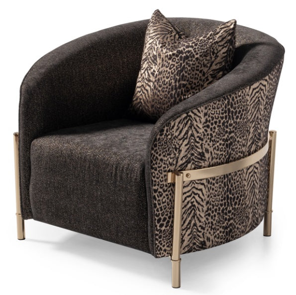 AICO Furniture Lisbon Chair in Onyx Gold - Bargain Furniture (Detroit, MI)