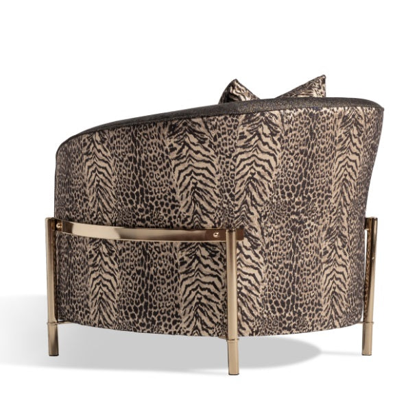 AICO Furniture Lisbon Chair in Onyx Gold - Bargain Furniture (Detroit, MI)