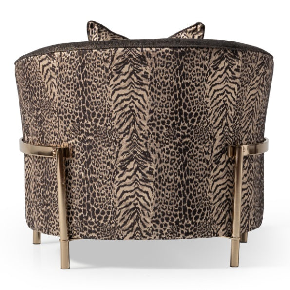 AICO Furniture Lisbon Chair in Onyx Gold - Bargain Furniture (Detroit, MI)