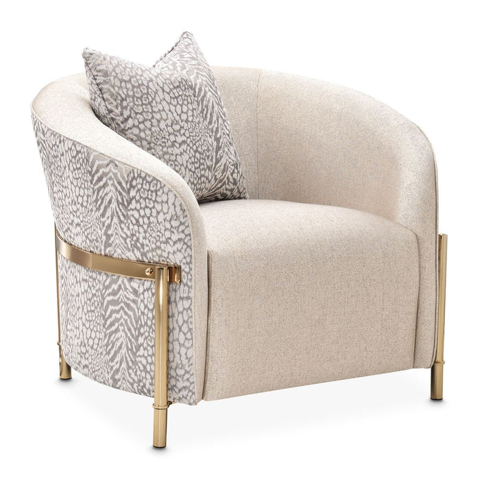 AICO Lisbon Chair in Opal Gold - Bargain Furniture (Detroit, MI)