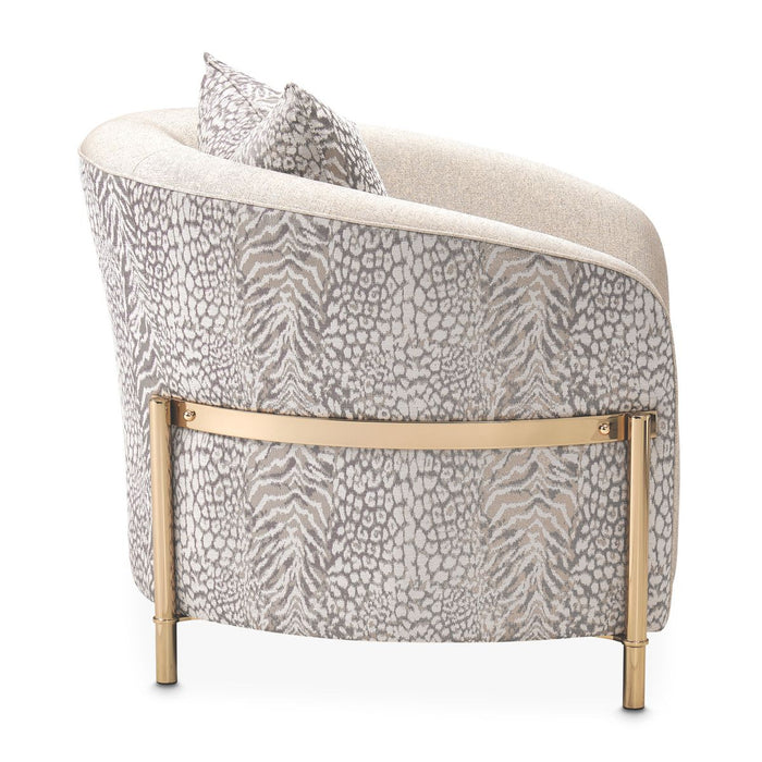 AICO Lisbon Chair in Opal Gold - Bargain Furniture (Detroit, MI)