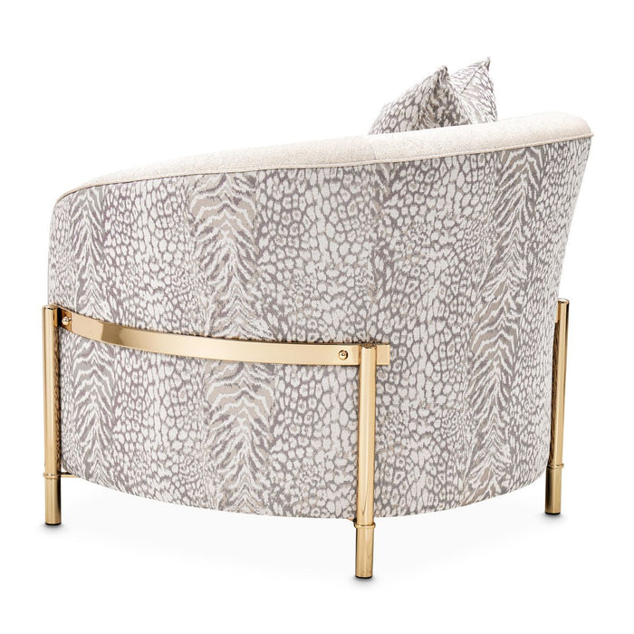 AICO Lisbon Chair in Opal Gold - Bargain Furniture (Detroit, MI)