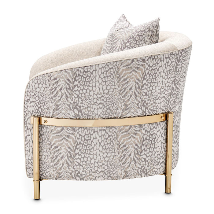 AICO Lisbon Chair in Opal Gold - Bargain Furniture (Detroit, MI)