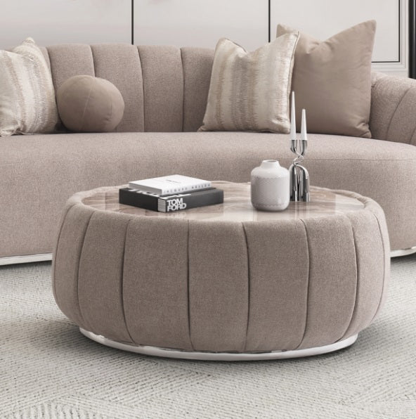AICO Furniture Lucca Cocktail Table in Silver - Bargain Furniture (Detroit, MI)