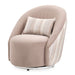 AICO Furniture Lucca Swivel Chair Silver in Silver - Bargain Furniture (Detroit, MI)