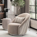 AICO Furniture Lucca Swivel Chair Silver in Silver - Bargain Furniture (Detroit, MI)