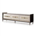 AICO Lousanne Media Cabinet in Glossy Mocha Sand - Bargain Furniture (Detroit, MI)