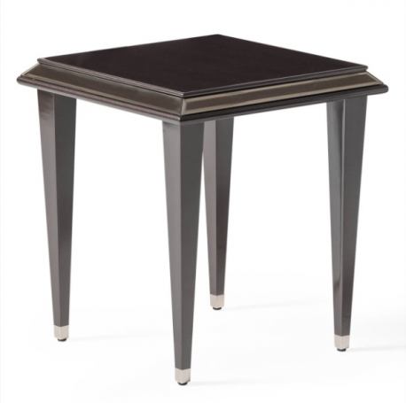 AICO Lousanne Side Table in Glossy Mocha Sand - Bargain Furniture (Detroit, MI)