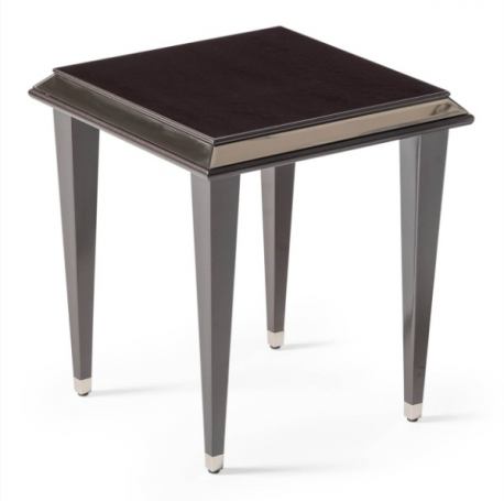 AICO Lousanne Side Table in Glossy Mocha Sand - Bargain Furniture (Detroit, MI)