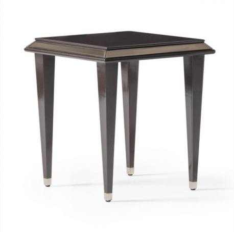 AICO Lousanne Side Table in Glossy Mocha Sand - Bargain Furniture (Detroit, MI)