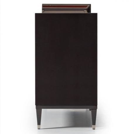 AICO Lousanne Console in Glossy Mocha Sand - Bargain Furniture (Detroit, MI)