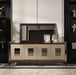 AICO Lousanne Console in Glossy Mocha Sand - Bargain Furniture (Detroit, MI)