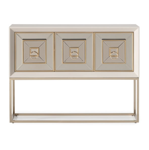 AICO Furniture Madison Small Console with Leg in Glistening Gold - Bargain Furniture (Detroit, MI)