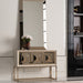 AICO Furniture Madison Small Console with Leg in Glistening Gold - Bargain Furniture (Detroit, MI)