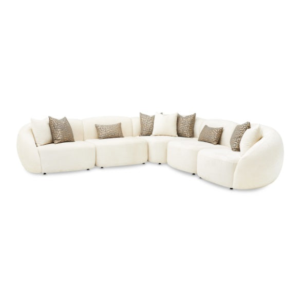 AICO Furniture Le Montreaux Corner Unit in Gardenia - Bargain Furniture (Detroit, MI)