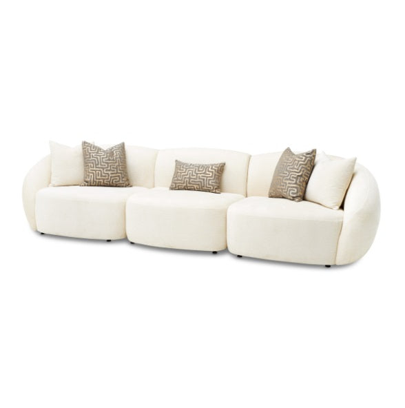 AICO Furniture Le Montreaux Corner Unit in Gardenia - Bargain Furniture (Detroit, MI)