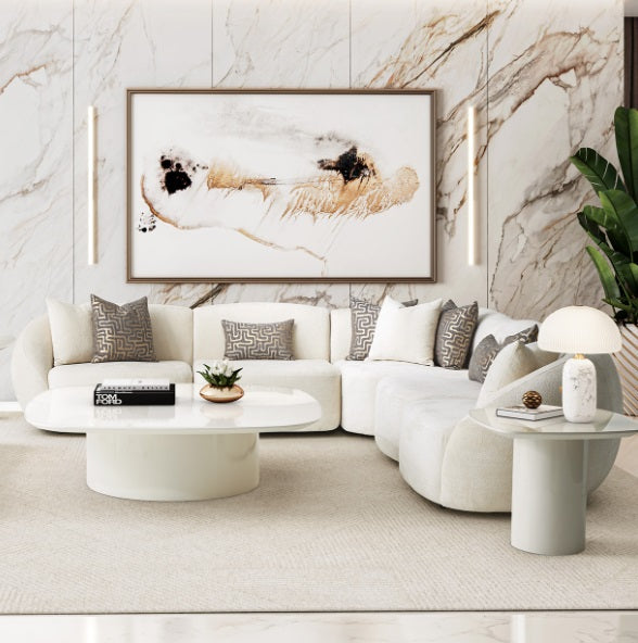 AICO Furniture Le Montreaux Accent Table in Cloud White - Bargain Furniture (Detroit, MI)