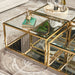 AICO Furniture Savannah Breeze 2pc Small Cocktail Table in Bright Gold - Bargain Furniture (Detroit, MI)