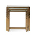 AICO Furniture Savannah Breeze 3pc Nesting Tables Set in Bright Gold - Bargain Furniture (Detroit, MI)