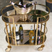 AICO Furniture Savannah Breeze Serving Cart in Bright Gold - Bargain Furniture (Detroit, MI)