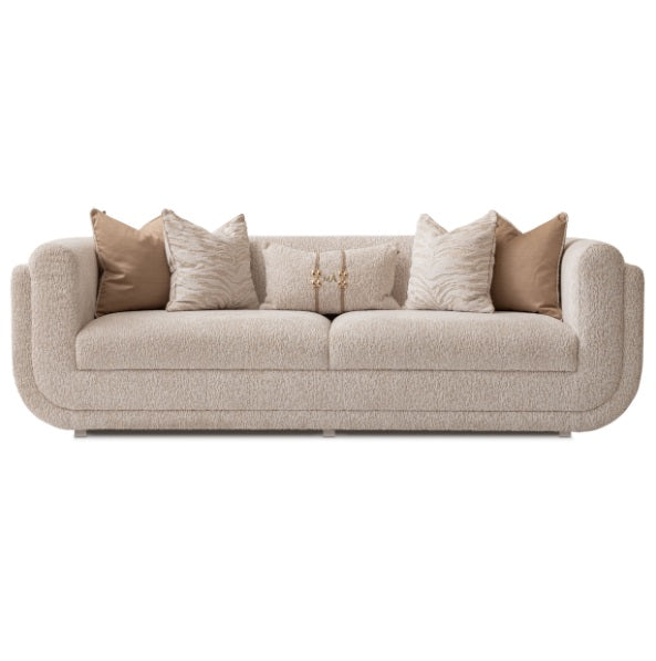 AICO Furniture Savannah Breeze Standard Sofa Cashmere in Bright Gold - Bargain Furniture (Detroit, MI)