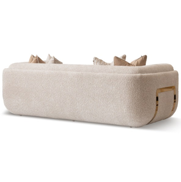 AICO Furniture Savannah Breeze Standard Sofa Cashmere in Bright Gold - Bargain Furniture (Detroit, MI)