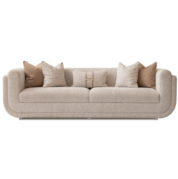 AICO Furniture Savannah Breeze Mansion Sofa Cashmere in Bright Gold - Bargain Furniture (Detroit, MI)