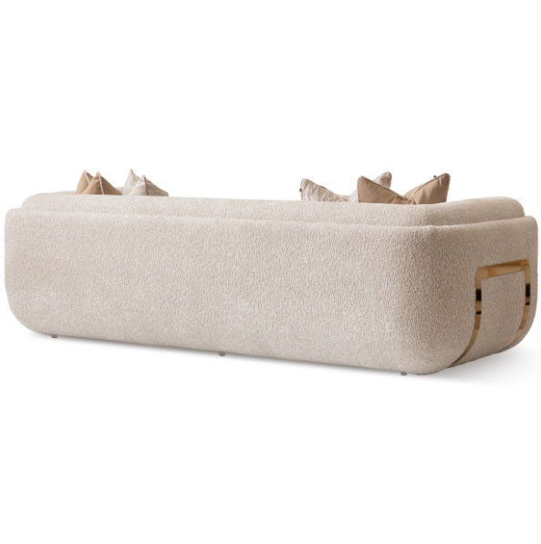 AICO Furniture Savannah Breeze Mansion Sofa Cashmere in Bright Gold - Bargain Furniture (Detroit, MI)
