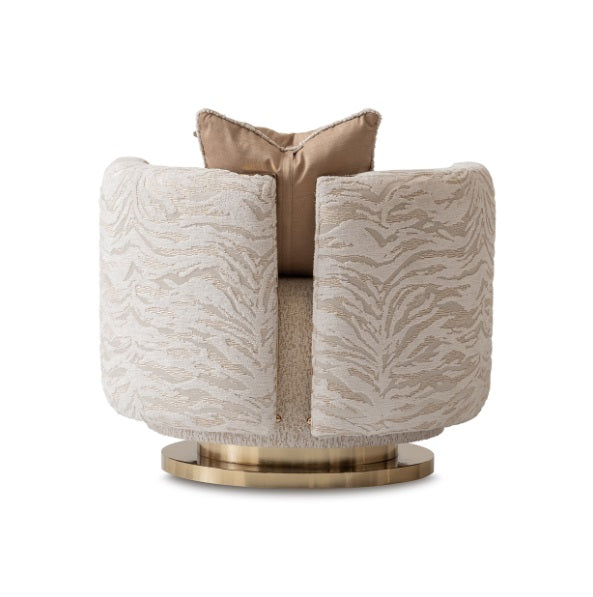 AICO Furniture Savannah Breeze Swivel Chair Cashmere in Bright Gold - Bargain Furniture (Detroit, MI)