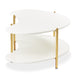 AICO Furniture Sassani Cocktail Table in Pearl White/Gold - Bargain Furniture (Detroit, MI)