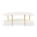 AICO Furniture Sassani Cocktail Table in Pearl White/Gold - Bargain Furniture (Detroit, MI)