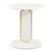AICO Furniture Sassani End Table in Pearl White/Gold - Bargain Furniture (Detroit, MI)