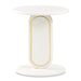 AICO Furniture Sassani Accent Table in Pearl White/Gold - Bargain Furniture (Detroit, MI)