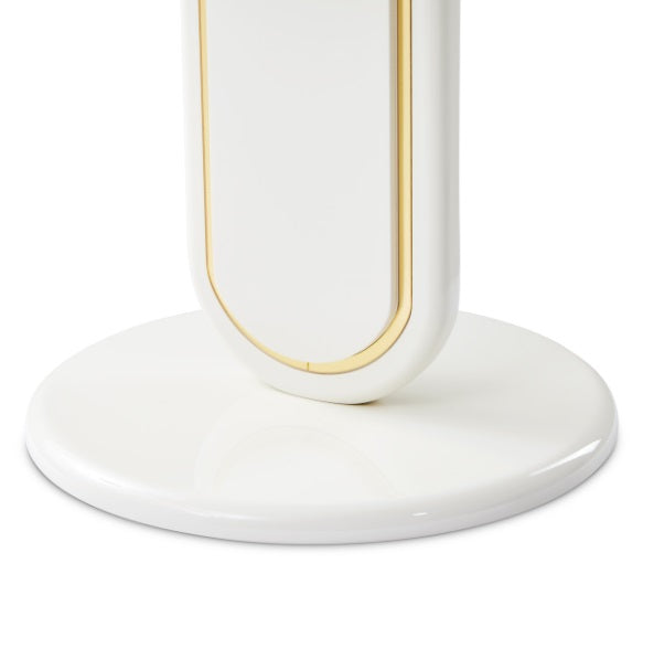 AICO Furniture Sassani Accent Table in Pearl White/Gold - Bargain Furniture (Detroit, MI)
