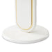 AICO Furniture Sassani Accent Table in Pearl White/Gold - Bargain Furniture (Detroit, MI)