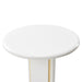 AICO Furniture Sassani Accent Table in Pearl White/Gold - Bargain Furniture (Detroit, MI)