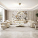 AICO Furniture Sassani End Table in Pearl White/Gold - Bargain Furniture (Detroit, MI)
