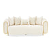 AICO Furniture Sassani Loveseat Crepe in Gold - Bargain Furniture (Detroit, MI)